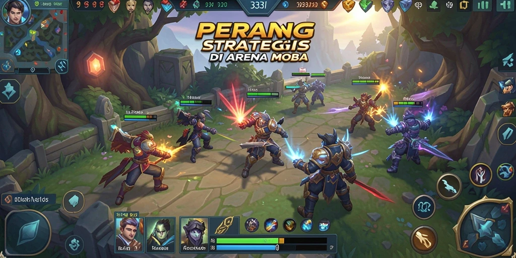 Gameplay seru dari 333I dalam pertandingan MOBA yang intens.