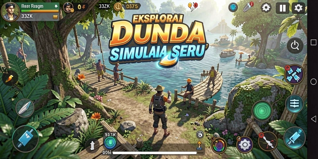 Tampilan layar permainan 33ZK dengan aksi simulasi yang dinamis.