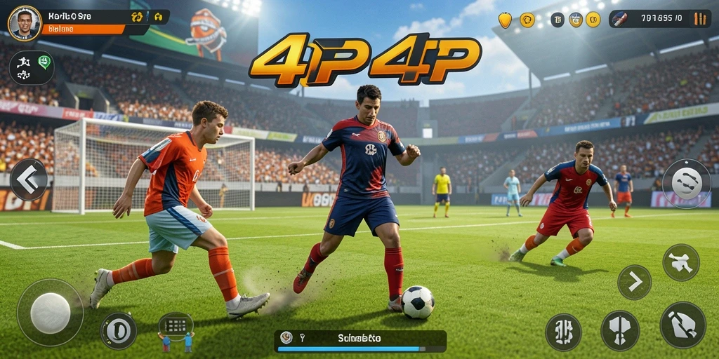 Tampilan gameplay seru dari 4P4P dengan aksi olahraga yang mendebarkan.