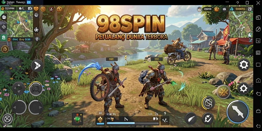 Tampilan menarik gameplay Open World 98SPIN yang seru.