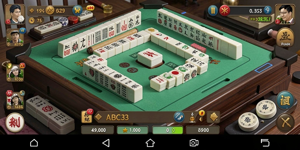Screenshot ABC33 menampilkan gameplay Mahjong yang seru dan menantang.
