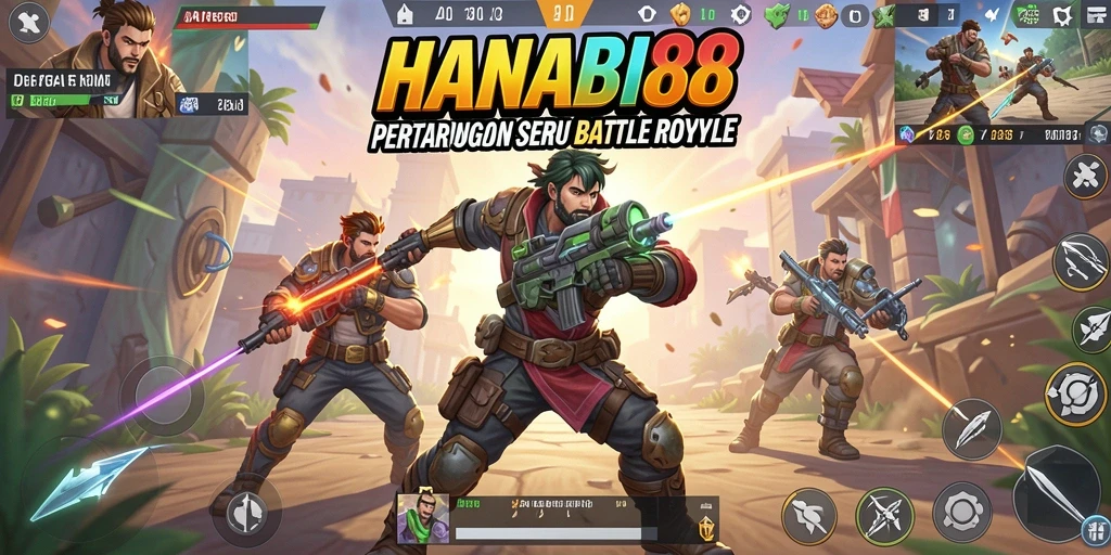 Tampilan seru aktivitas pertempuran di HANABI88 dengan grafik yang memukau.