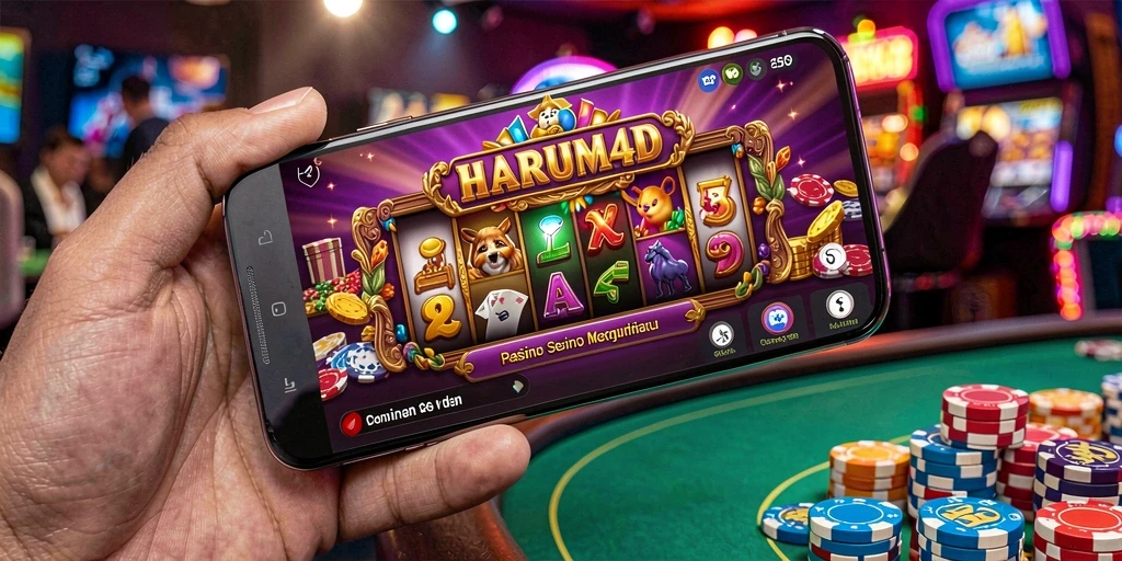 Tampilan layar permainan Kasino yang menarik dan interaktif di HARUM4D.