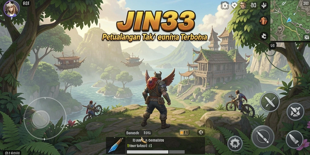 Tampilan gameplay JIN33 yang menakjubkan di dunia terbuka.