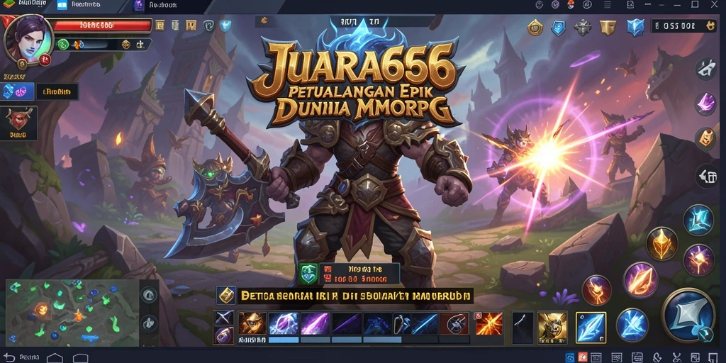 Screenshot JUARA666 menampilkan aksi seru dalam pertarungan MMORPG.