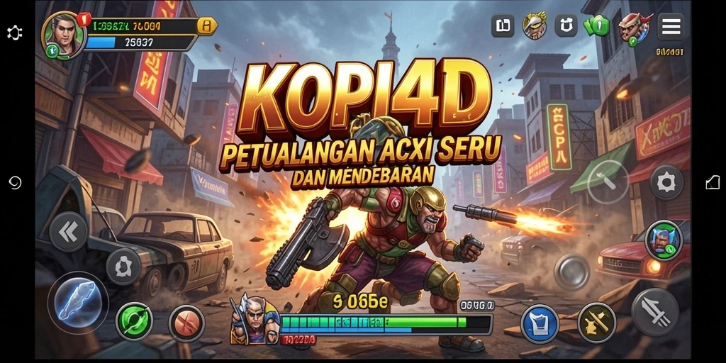 Tampilan gameplay KOPI4D yang mendebarkan dan penuh aksi.