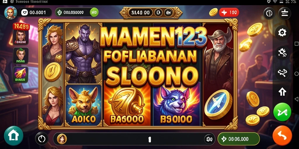 Tampilan gameplay MAMEN123 dengan simbol slot yang menarik dan fitur bonus yang menguntungkan.