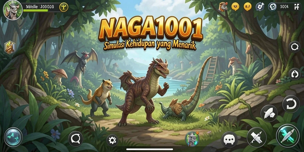Screenshot dari gameplay NAGA1001 dengan elemen simulasi yang menarik.