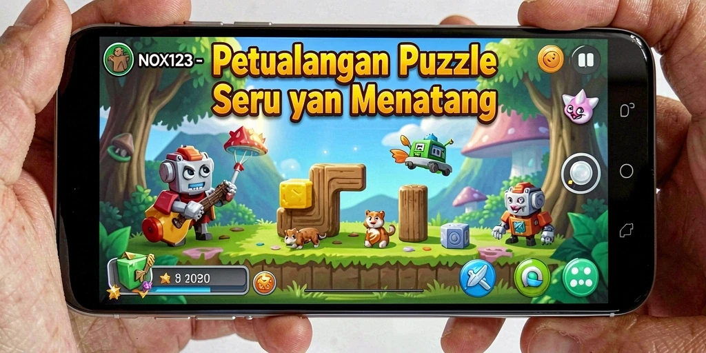Gameplay seru NOX123 dengan beragam teka-teki menantang.