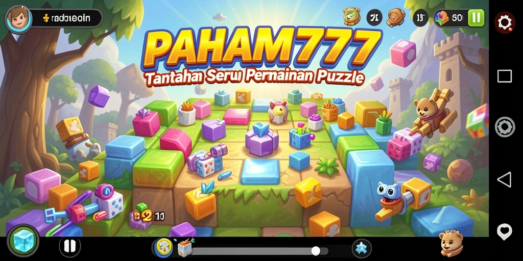 Screenshot gameplay seru dari PAHAM777 yang menampilkan tantangan puzzle.