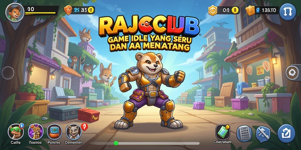 Tampilan gameplay <strong>RAJACLUB</strong> dengan manajemen klub yang seru.