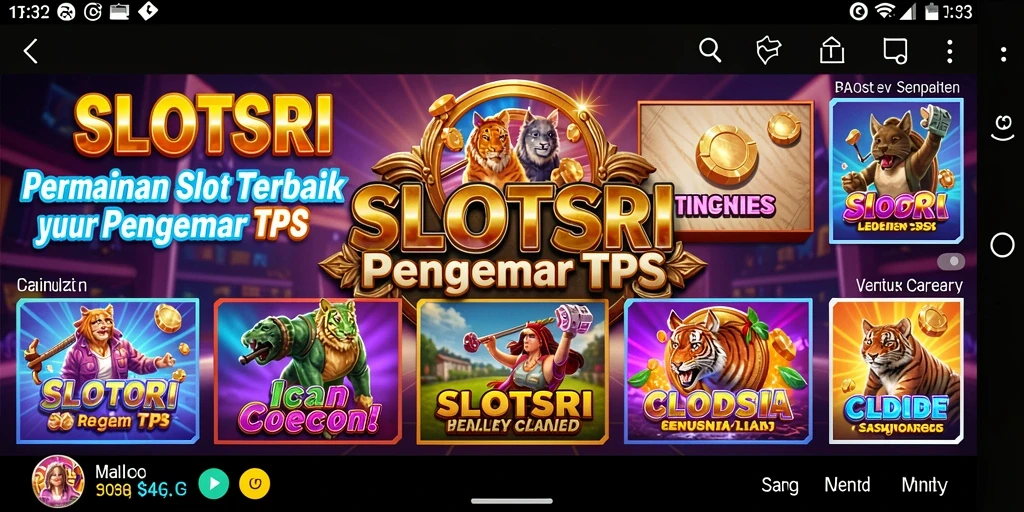 Tampilan menarik gameplay SLOTSRI dengan slot yang berwarna-warni.