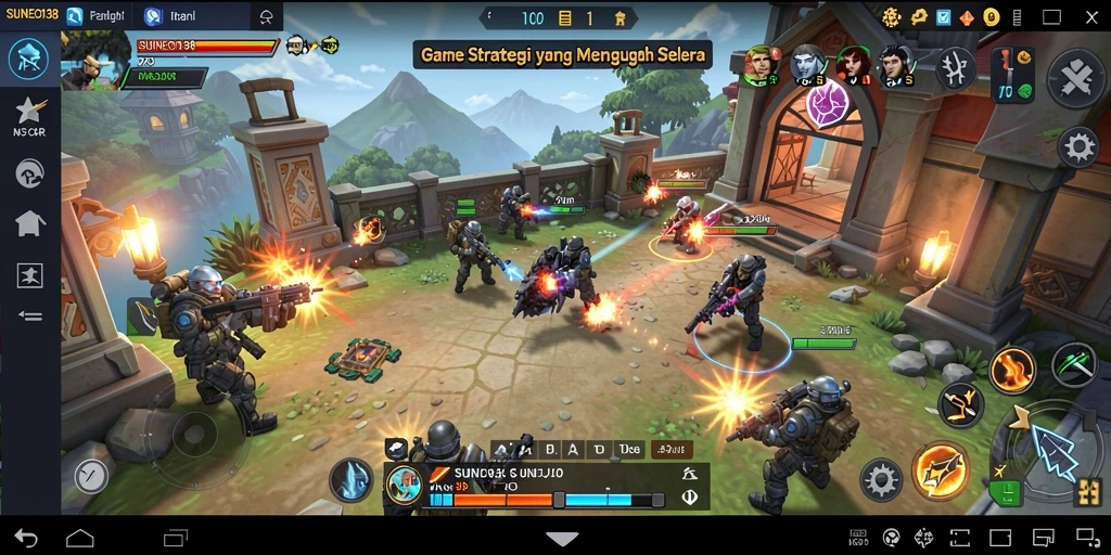 Tampilan gameplay menarik dari SUNEO138 dengan karakter dan strategi.