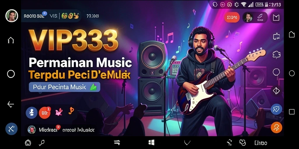 Tampilan gameplay menarik dengan alat musik yang beragam.
