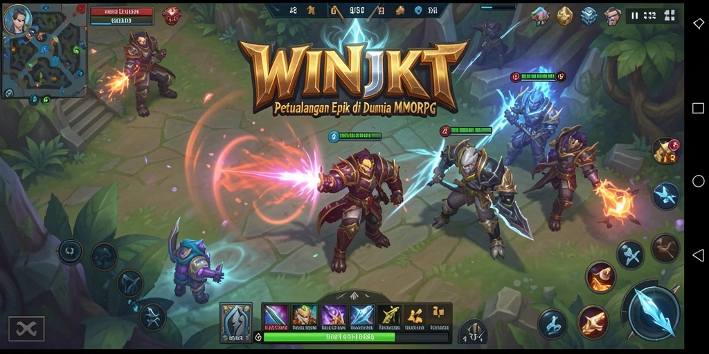 Screenshot gameplay <strong>WINJKT</strong> menunjukkan aksi seru dalam pertempuran MMORPG.