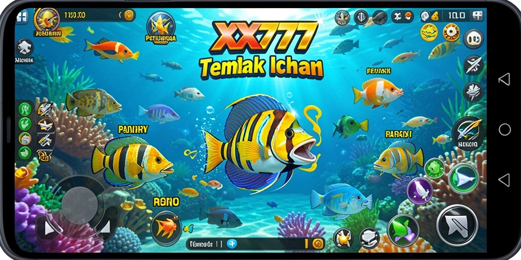 Tangkapan layar menunjukkan keseruan gameplay Tembak Ikan XXX777.
